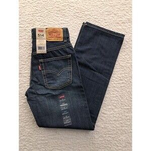 Levis 514 Straight Leg Jeans Boys Size 12 Reg 26x26 Blue New With Tags